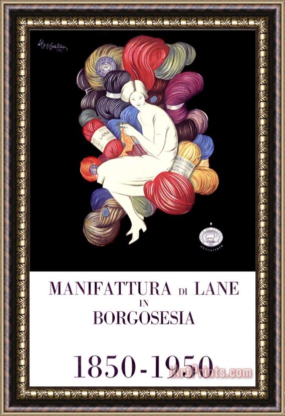 Leonetto Cappiello Manifattura Di Lane Framed Painting