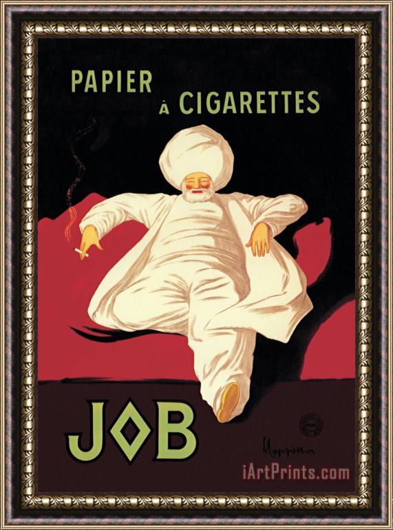 Leonetto Cappiello Papier a Cigarettes Job Framed Painting
