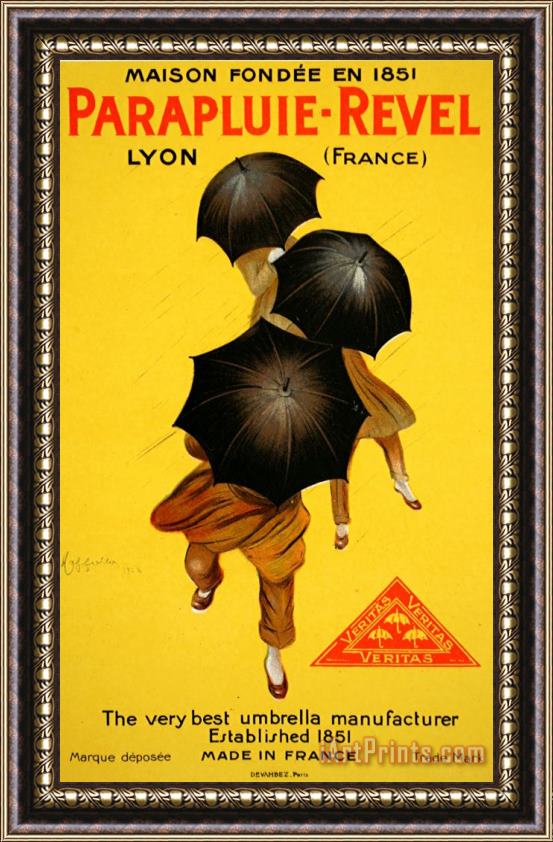Leonetto Cappiello Parapluie Revel C 1920 Framed Print