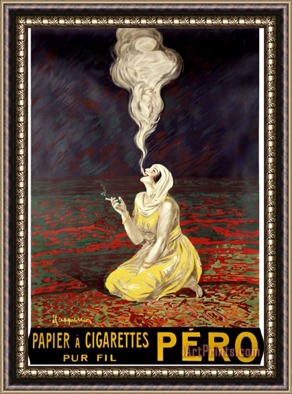 Leonetto Cappiello Pero Papier a Cigarettes Framed Painting