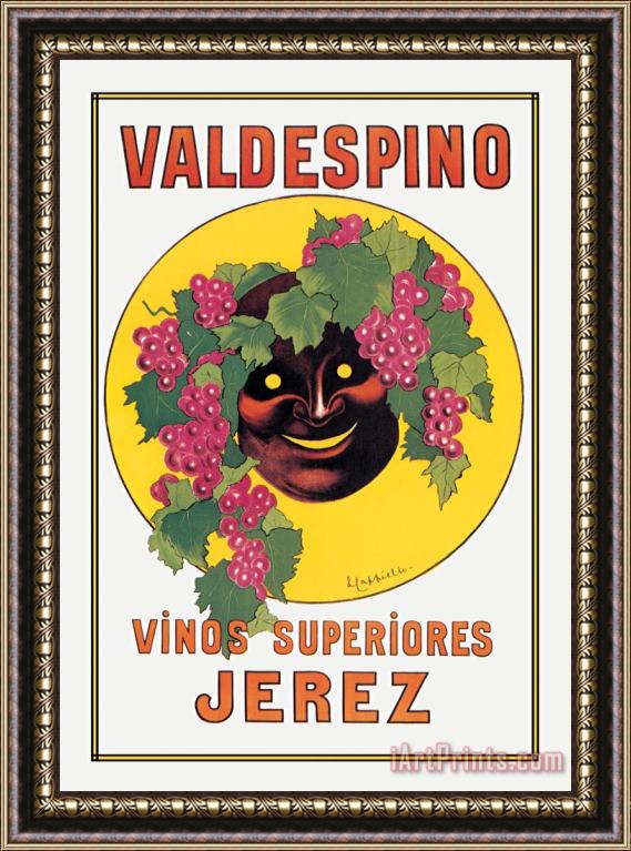 Leonetto Cappiello Valdespino Smiling Mask Framed Painting