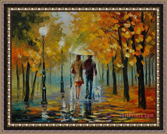 Leonid Afremov Autumn Elegy Framed Painting