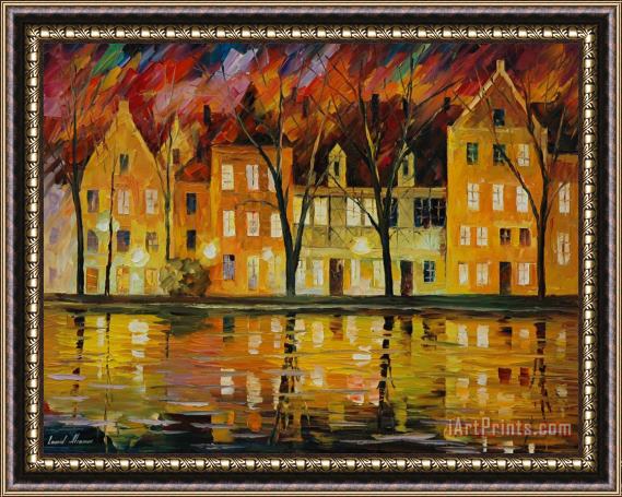 Leonid Afremov Autumn In Germany Framed Painting