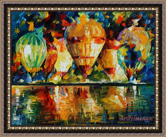 Leonid Afremov Ballon Show Framed Painting