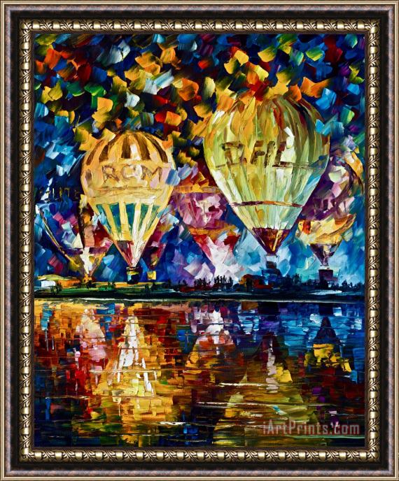 Leonid Afremov Balloon Parade Framed Painting