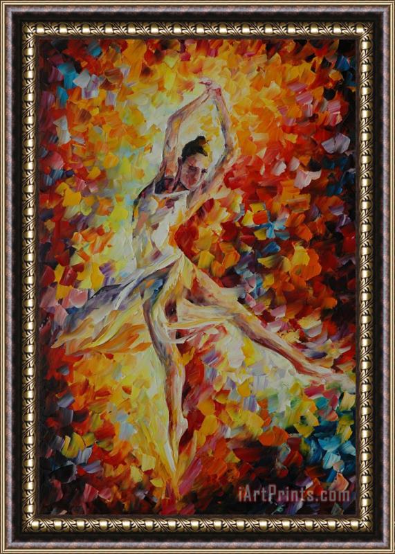 Leonid Afremov Candle Fire Framed Painting