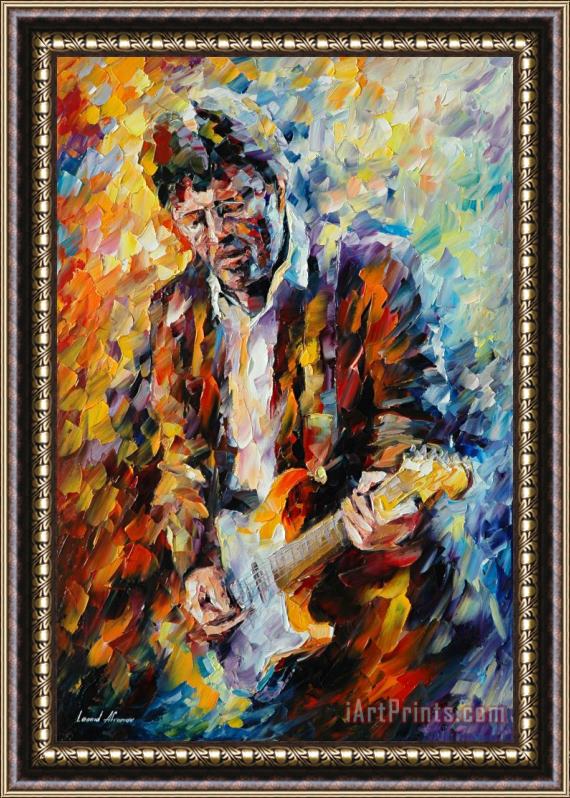 Leonid Afremov Eric Clapton Framed Painting