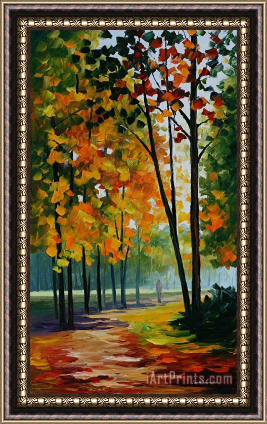 Leonid Afremov Hot Noon In The Forest Framed Painting