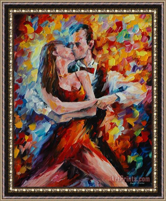 Leonid Afremov In The Rhythm Of Tango Framed Painting