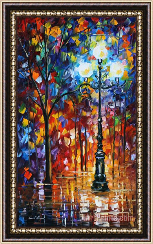 Leonid Afremov Light In The Alley Framed Painting