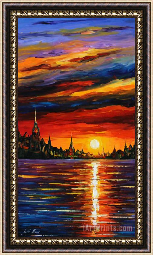 Leonid Afremov Morning Sky Framed Painting