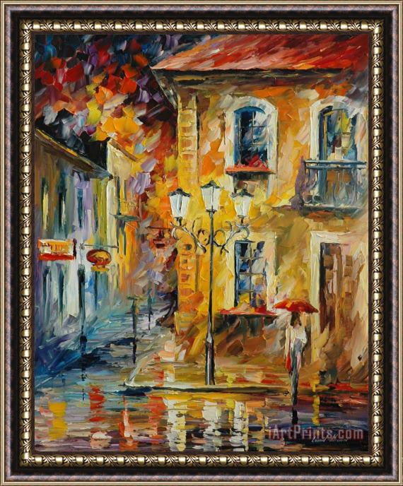 Leonid Afremov Night Of Disappointments Framed Print