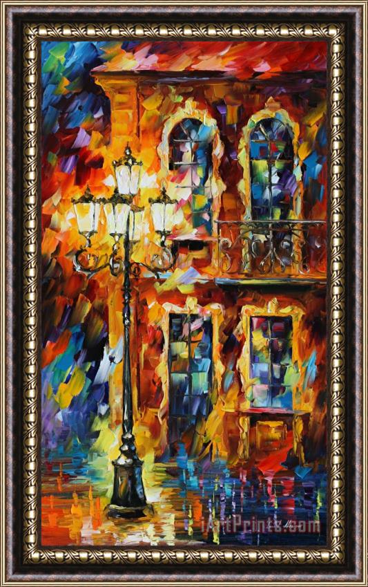 Leonid Afremov Old Light Framed Painting