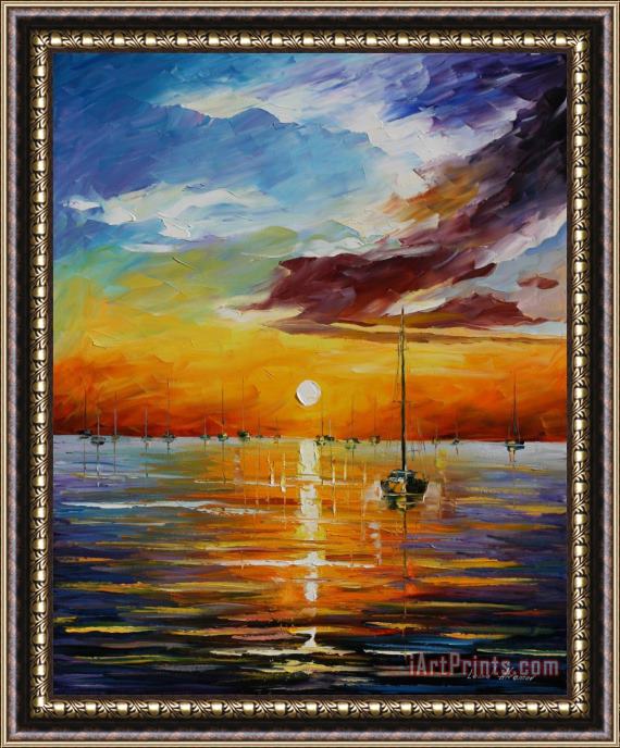 Leonid Afremov Restin With The Sun Framed Painting