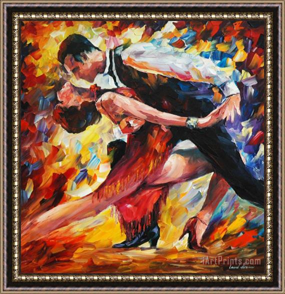Leonid Afremov Tango Of Passion Framed Print
