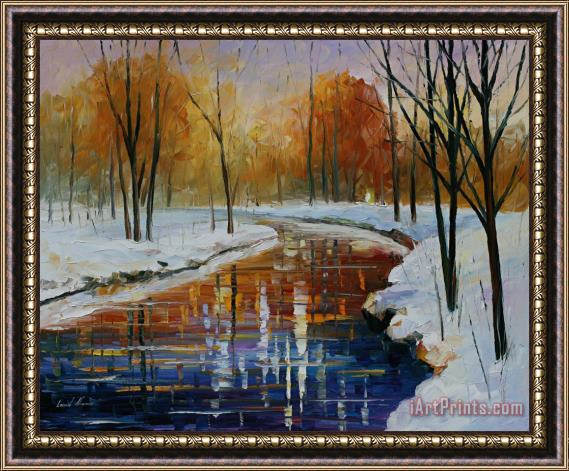 Leonid Afremov The Energy Of Winter Framed Painting
