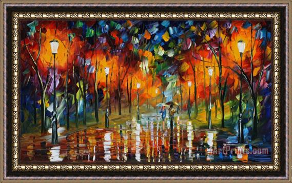 Leonid Afremov The Scent Of The Rain Framed Painting