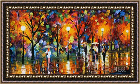 Leonid Afremov The Song Of Rain Framed Painting