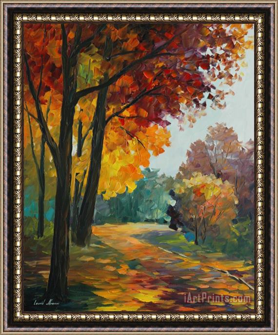 Leonid Afremov Touch Of The Fall Framed Painting