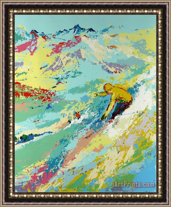 Leroy Neiman Alpine Skiing Framed Print