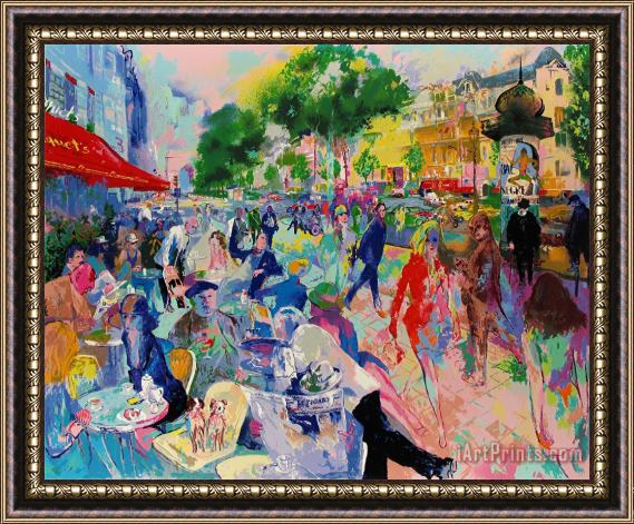 Leroy Neiman Cafe Fouquet's Framed Painting
