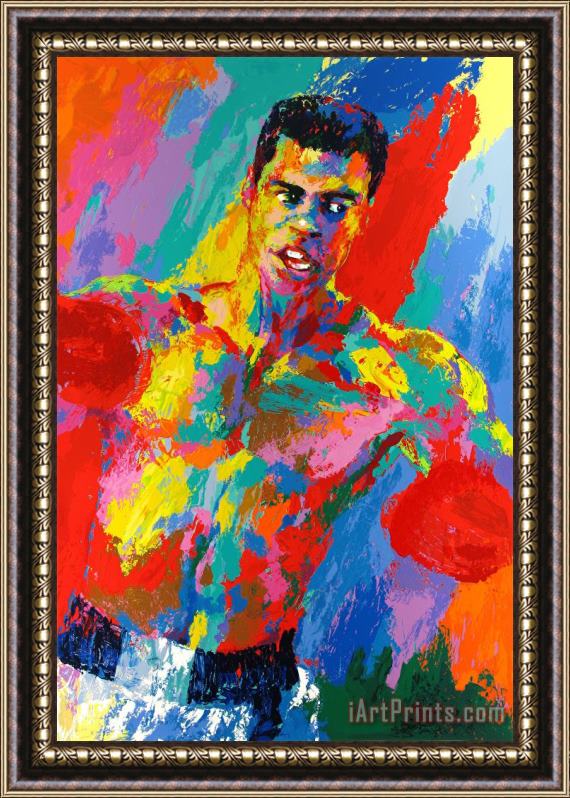 Leroy Neiman Muhammad Ali Athlete of The Century, (remarqued) Framed Print