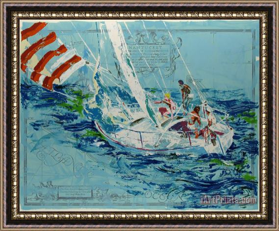 Leroy Neiman Nantucket Sailing Framed Print