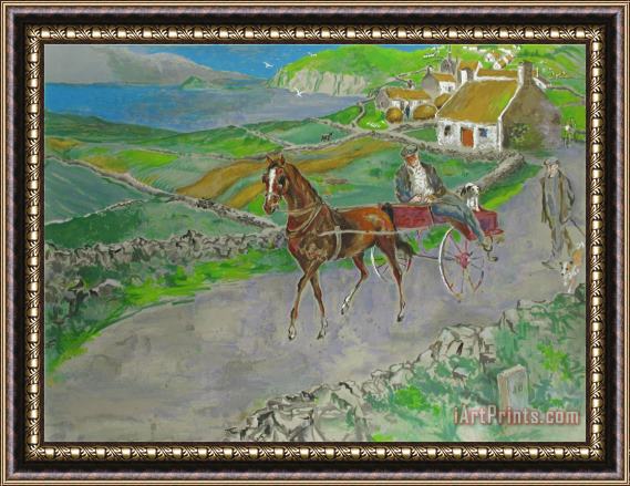 Leroy Neiman Nostalgic Journey (irish Landscape) Framed Painting