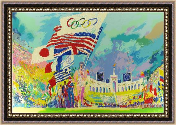 Leroy Neiman Opening Ceremonies, Xxiii Olympiad 1984 Framed Painting