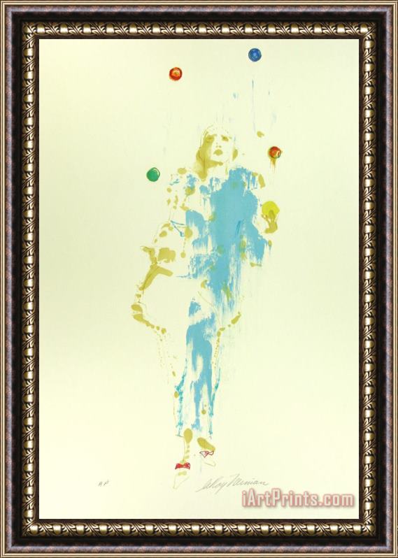 Leroy Neiman Pierrot The Juggler Framed Painting