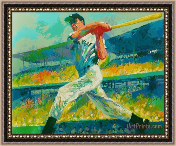 Leroy Neiman The Dimaggio Cut Framed Painting