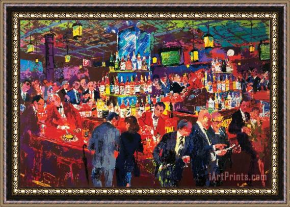 Leroy Neiman Wall Street Bar II Framed Painting