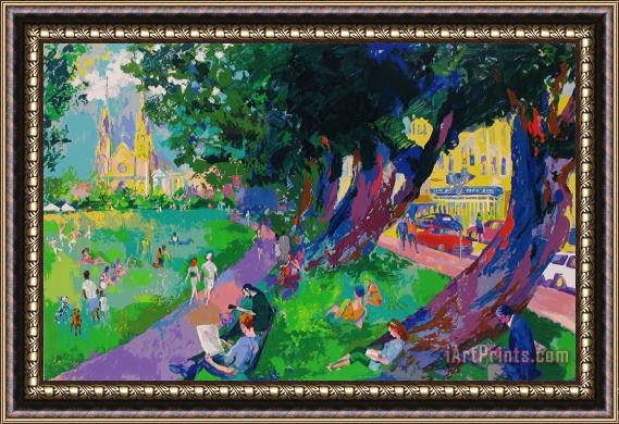 Leroy Neiman Washington Square Park Framed Painting