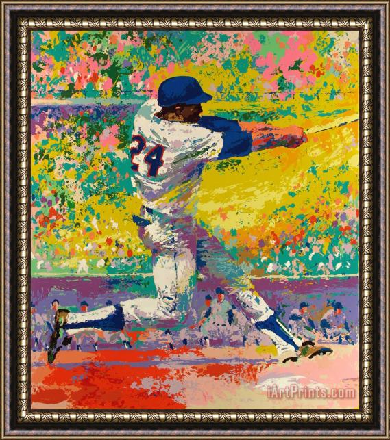 Leroy Neiman Willie Mays Framed Painting