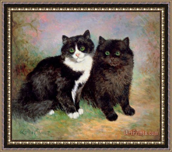 Lilian Cheviot A Pair of Pussy Cats Framed Painting
