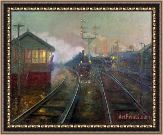 Lionel Walden Train at Night Framed Print