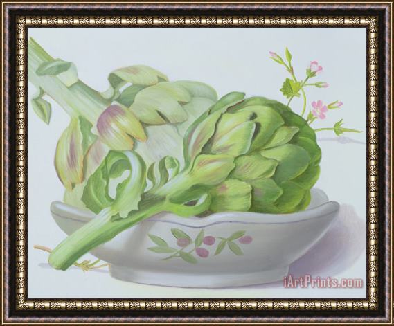 Lizzie Riches Artichokes Framed Painting
