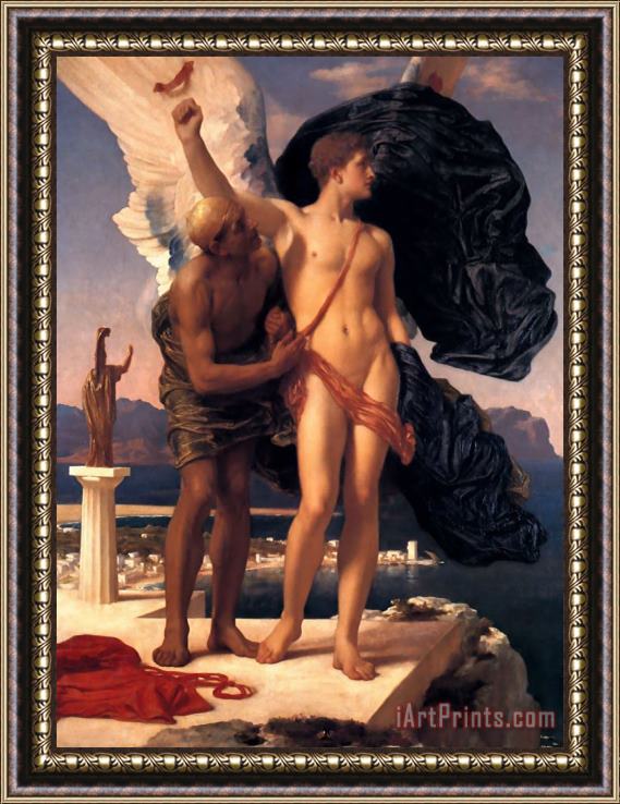 Lord Frederick Leighton Daedalus And Icarus Framed Print