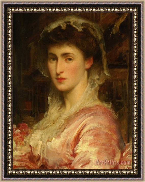 Lord Frederick Leighton Mrs Evans Gordon Framed Painting