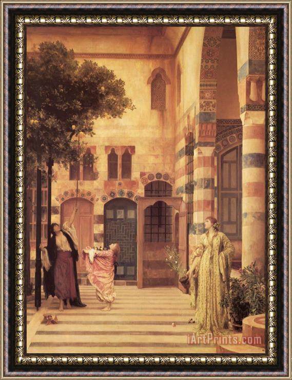 Lord Frederick Leighton Old Damascus Jew's Quarter Framed Painting