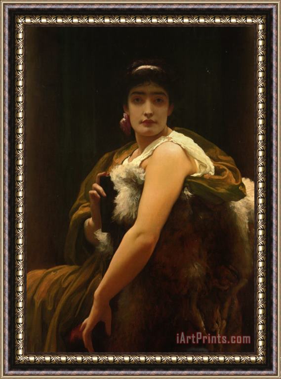Lord Frederick Leighton Twixt Hope And Fear Framed Painting