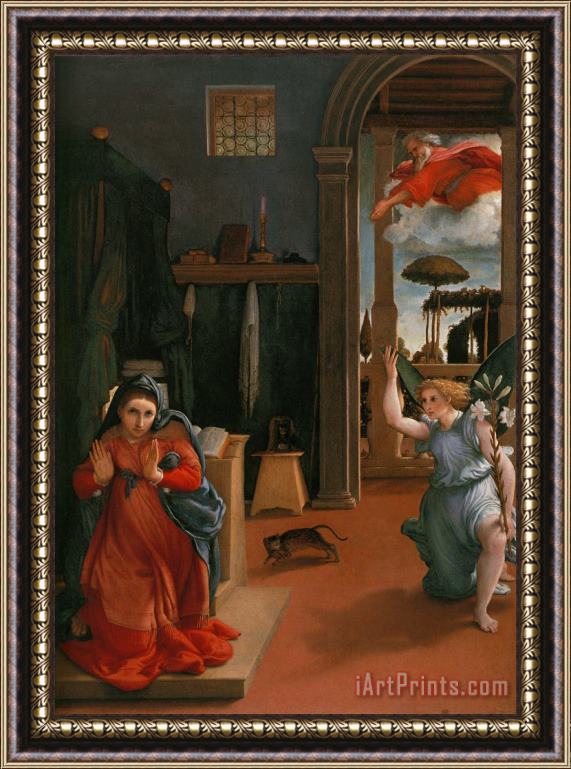 Lorenzo Lotto Annunciation Framed Painting