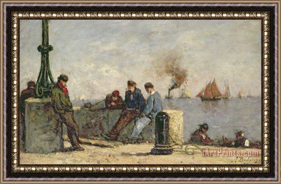 Louis Alexandre Dubourg Sailors Framed Painting