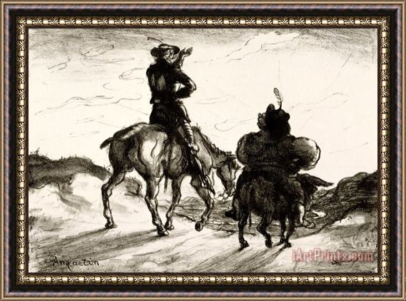 Louis Anquetin Don Quixote And Sancho Panza Framed Print