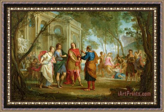 Louis Galloche Roland Learns of the Love of Angelica and Medoro Framed Print