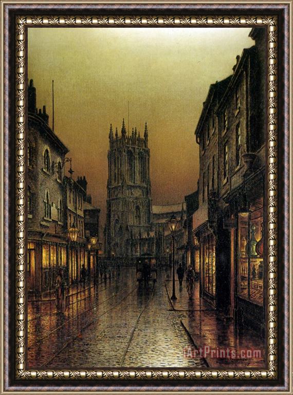 Louis H. Grimshaw Evensong Saintpeters Church Leeds Framed Print