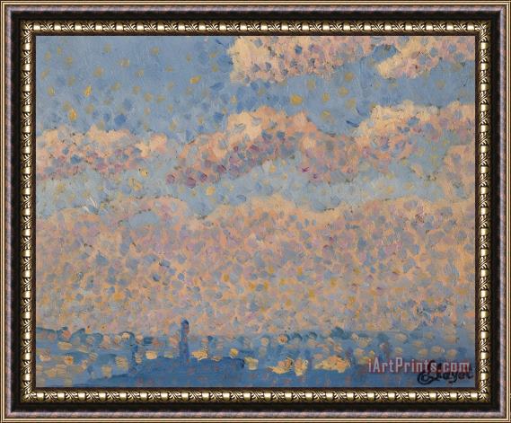 Louis Hayet Sky Over The City Framed Print