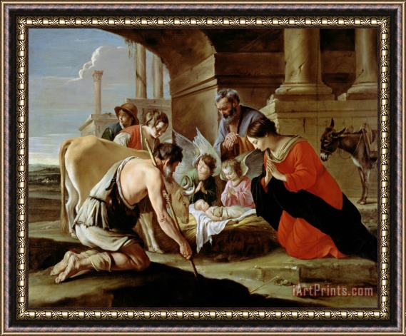 Louis Le Nain The Adoration of the Shepherds Framed Painting