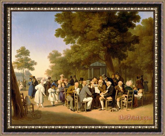 Louis Leopold Boilly Politicians in the Tuileries Gardens Framed Print