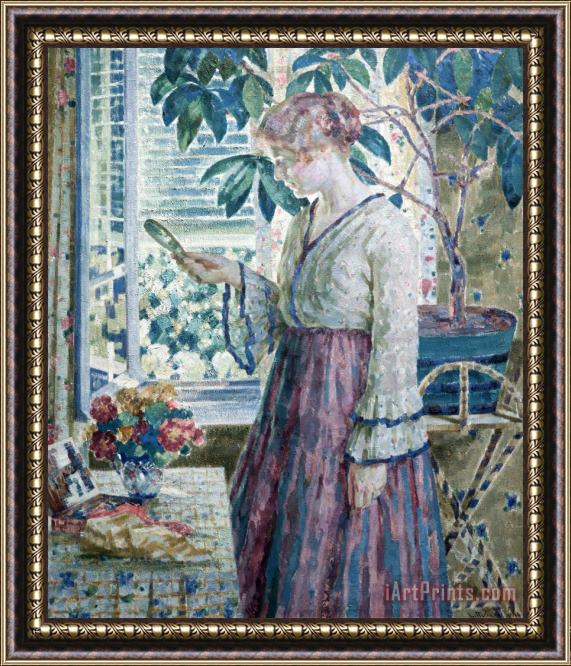 Louis Ritman Sunlit Window Framed Painting